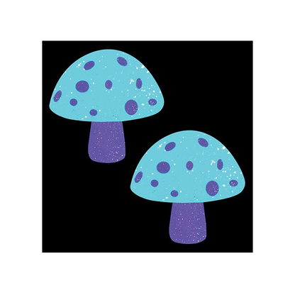 Black Light Glitter Shroom Pasties