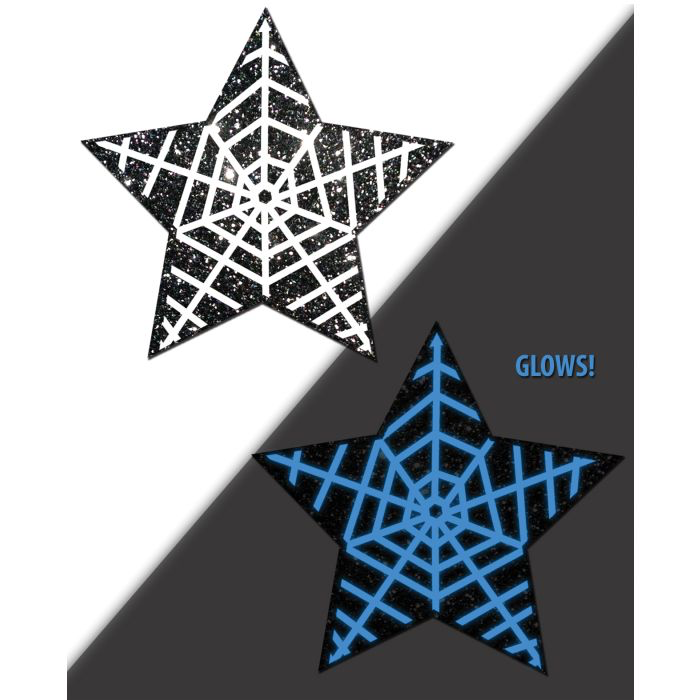 Glitter Web Star Glow-in-the-Dark Pasties